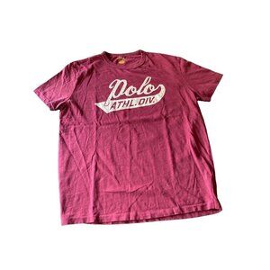 Polo Ralph Lauren Burgundy Athletic Div. T Shirt Size Medium